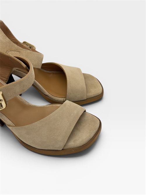 Sandali con tacco in suede da donna IL LACCIO | PERLA06VELOURNOISETTE